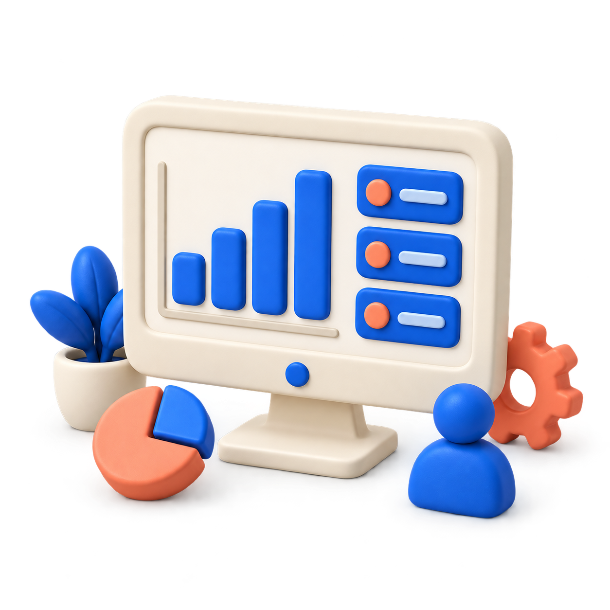 Clay dashboard monitor and charts
