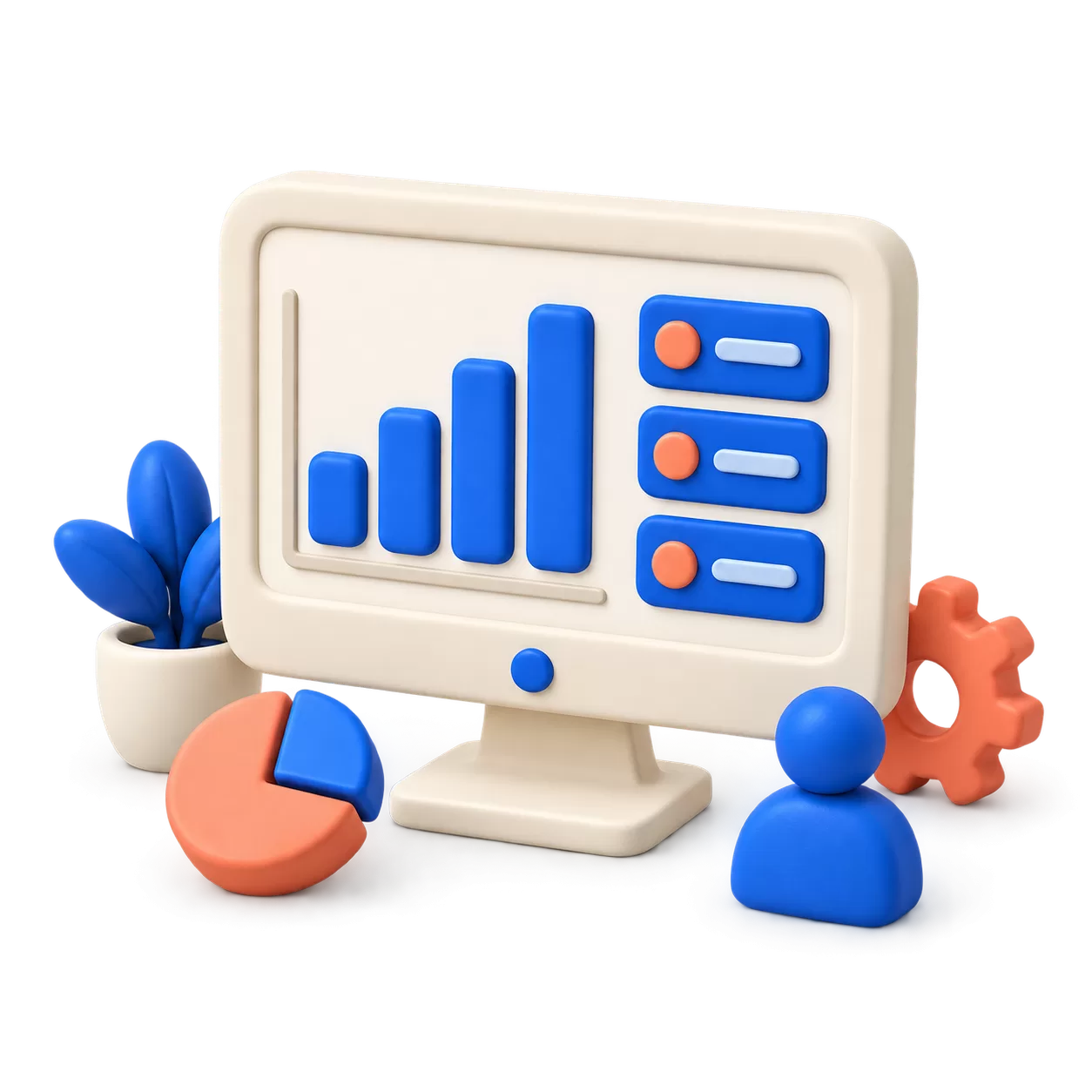 Clay dashboard monitor and charts